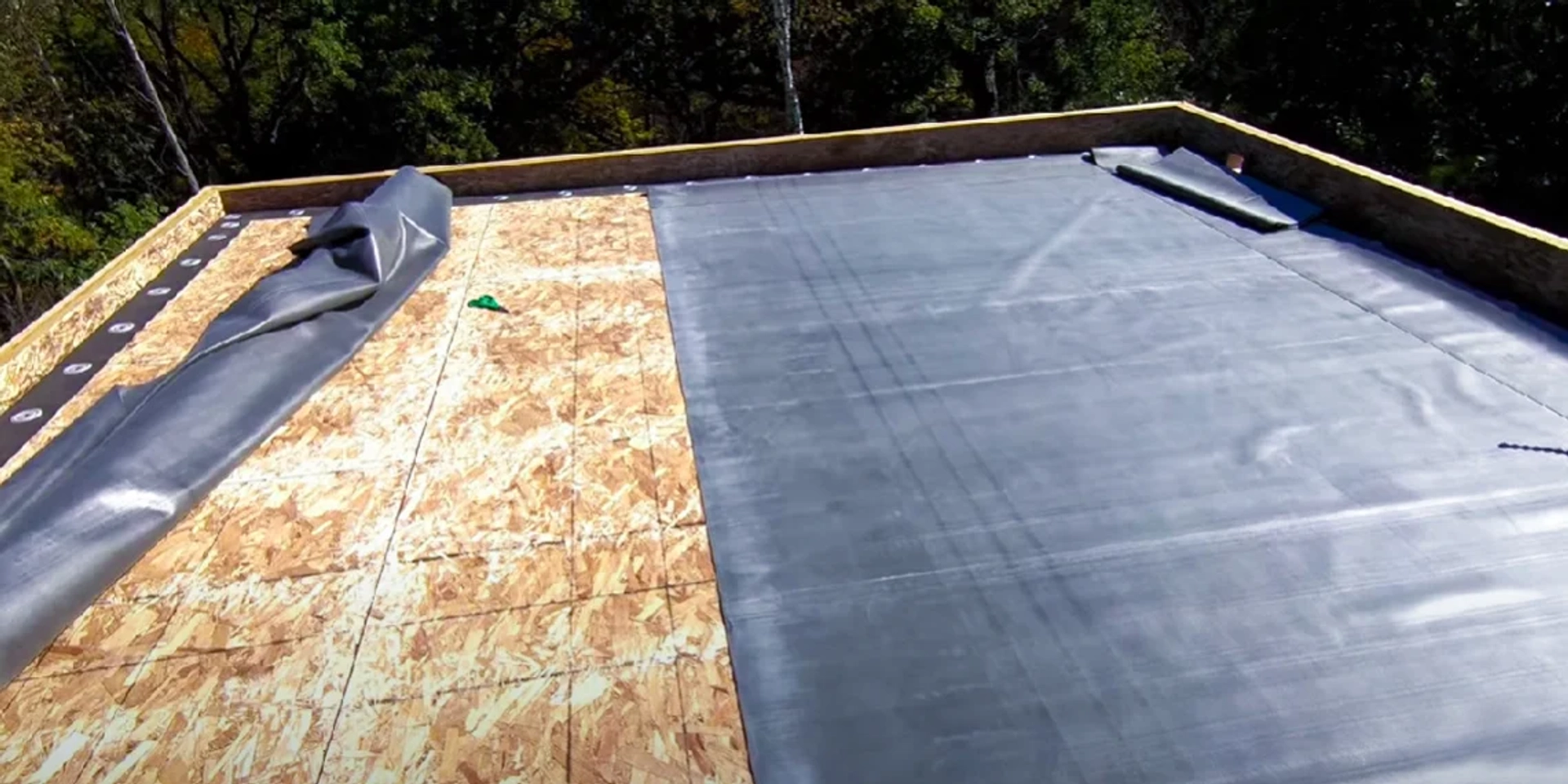 EPDM flat roof installation example